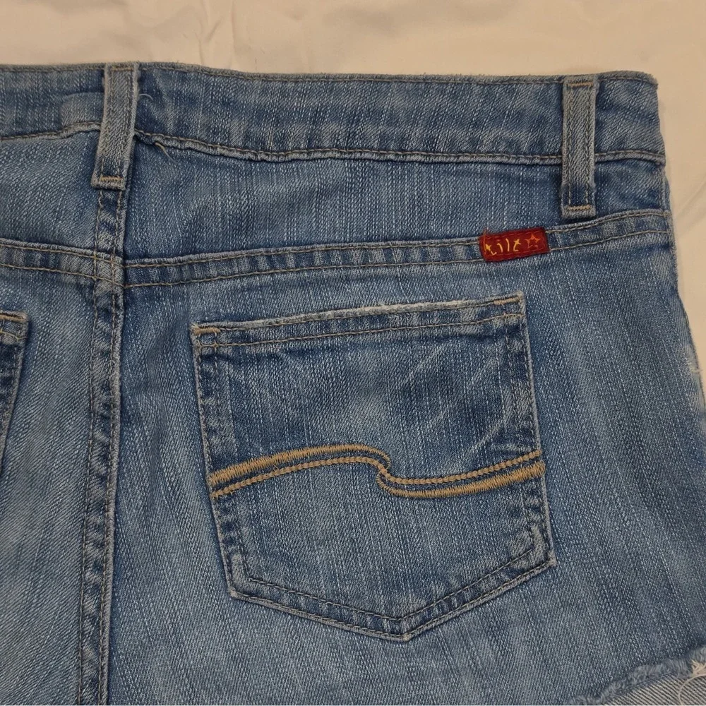 tilt Girls Blue Denim Shorts Size 7 Regular Fit Button Closure Pockets #99